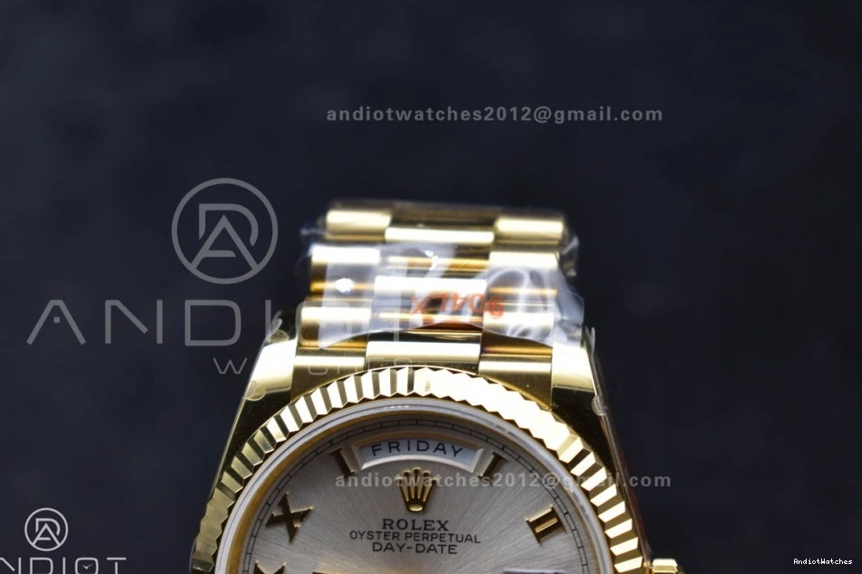 Markers President Weight) Silver 904L with YG on Bracelet 36 699 Best Durable DayDate Steel Dial Edition Roman V5 (Gain QF vr3255 0903